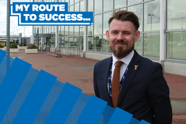 Chris Harcombe outside Doncaster Sheffield Airport