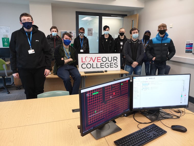 Level 3 Games students taking part in activities during Love Our Colleges week.