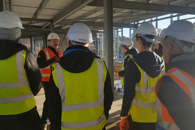 Construction students visit the UCR site