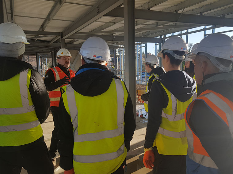 Construction students visit the UCR site