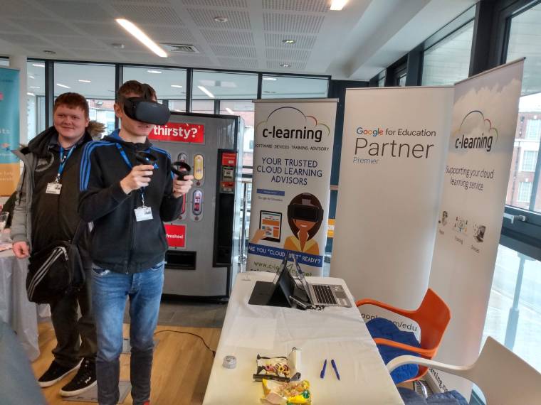 C-learning exhibiting at the Employability and Careers event at Rotherham College.