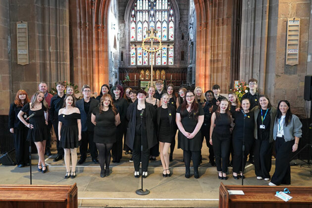 Musical Theatre students in the Rotherham Minster