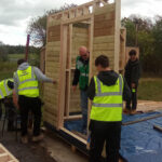 T Level students working on a construction project at Valley Wildlife